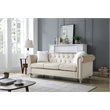 Glory Furniture Raisa Velvet Sofa in Beige