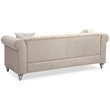 Glory Furniture Raisa Velvet Sofa in Beige