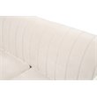 Glory Furniture Delray Velvet Upholstered Sofa in Ivory/Chrome Legs