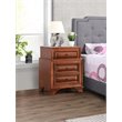 Glory Furniture LaVita 3 Drawer Nightstand in Oak