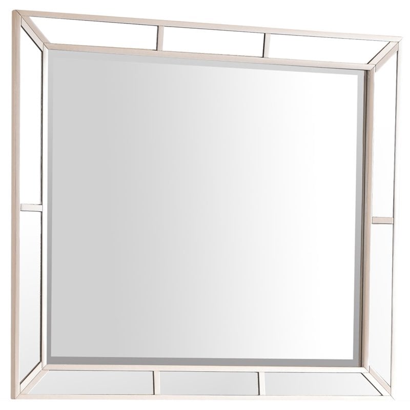 Glory Furniture Hollywood Hills Mirror in Pearl