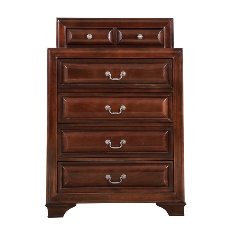 Glory Furniture LaVita 6-Drawers Bedroom Chest in Cappuccino