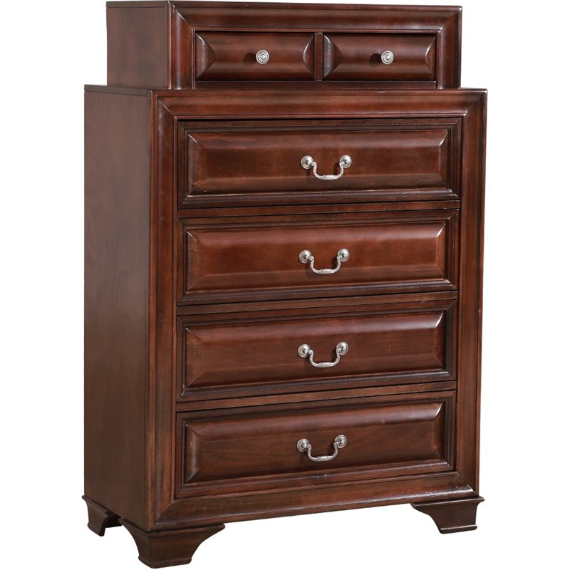 Glory Furniture LaVita 6-Drawers Bedroom Chest in Cappuccino