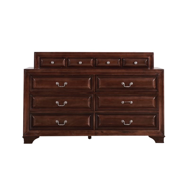 Glory Furniture LaVita 10 Drawer Dresser in Cappuccino