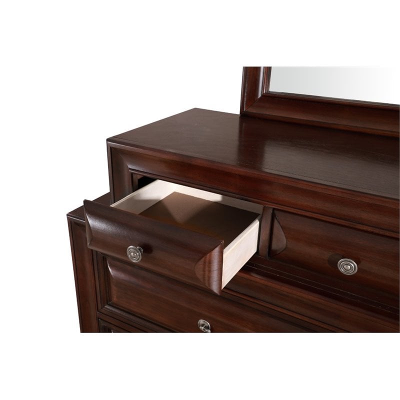 Glory Furniture LaVita 10 Drawer Dresser in Cappuccino