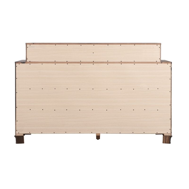 Glory Furniture LaVita 10 Drawer Dresser in Cappuccino