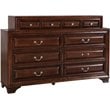 Glory Furniture LaVita 10 Drawer Dresser in Cappuccino