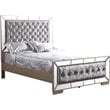 Glory Furniture Hollywood Hills Queen Panel Bed in Silver Champagne