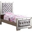 Glory Furniture Hollywood Hills Twin Panel Bed in Silver Champagne