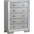 Glory Furniture Hollywood Hills 5-Drawers Bedroom Chest in Silver Champagne