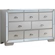Glory Furniture Hollywood Hills 8-Drawers Bedroom Dresser in Silver Champagne