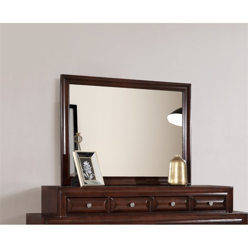 Glory Furniture LaVita Mirror in Cappuccino