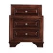 Glory Furniture LaVita 3 Drawer Nightstand in Cappuccino