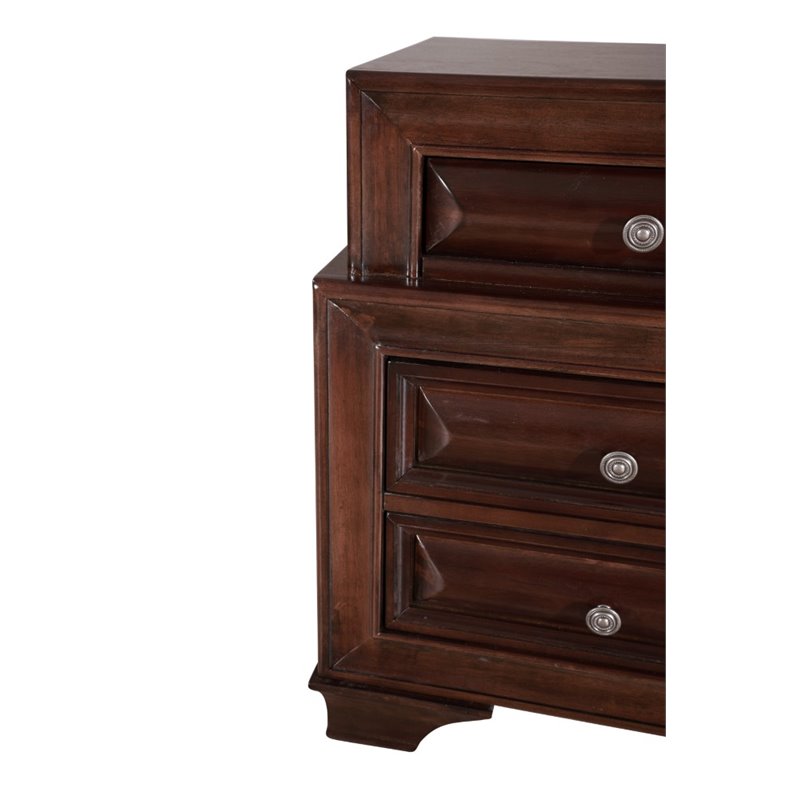 Glory Furniture LaVita 3 Drawer Nightstand in Cappuccino