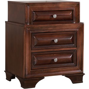 Glory Furniture LaVita 3 Drawer Nightstand in Cappuccino