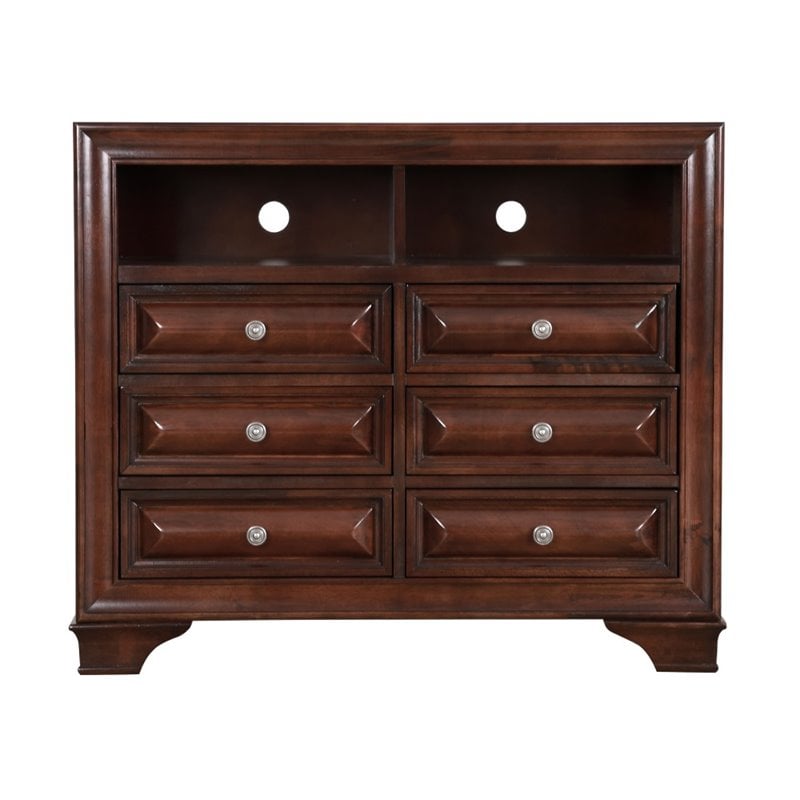 Glory Furniture LaVita 6 Drawer TV Stand in Cappuccino