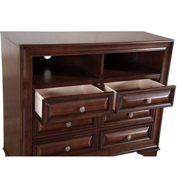 Glory Furniture LaVita 6 Drawer TV Stand in Cappuccino
