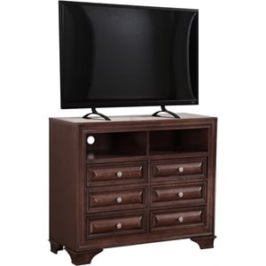 Glory Furniture LaVita 6 Drawer TV Stand in Cappuccino