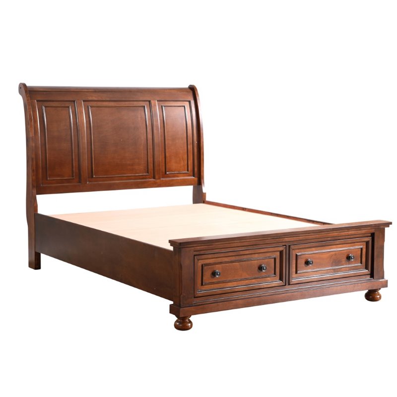 Glory Furniture Meade Full Bed in Cherry