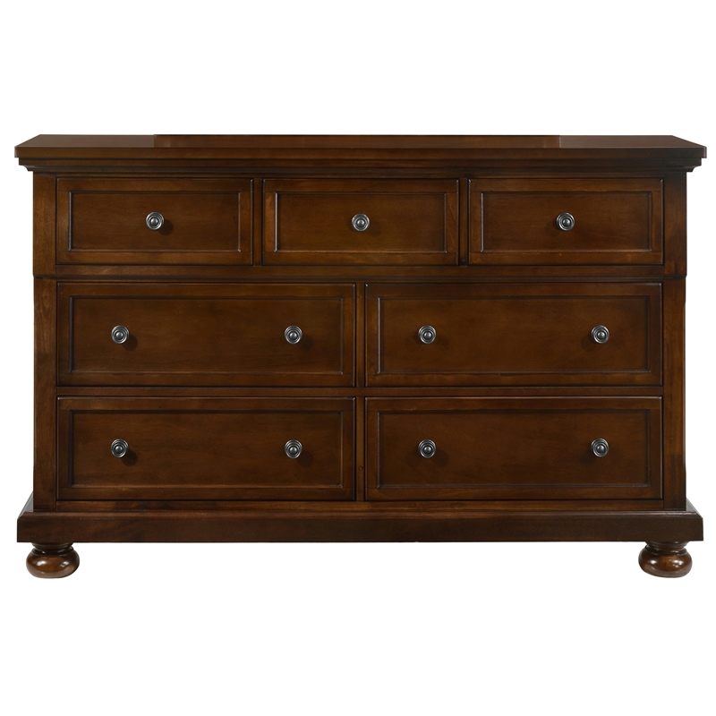 Glory Furniture Meade 7-Drawers Bedroom Dresser Cherry Wood