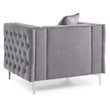 Glory Furniture Paige Velvet Chair in Gray