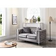Glory Furniture Paige Velvet Loveseat in Gray