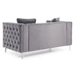 Glory Furniture Paige Velvet Loveseat in Gray