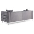 Glory Furniture Paige Velvet Sofa in Gray