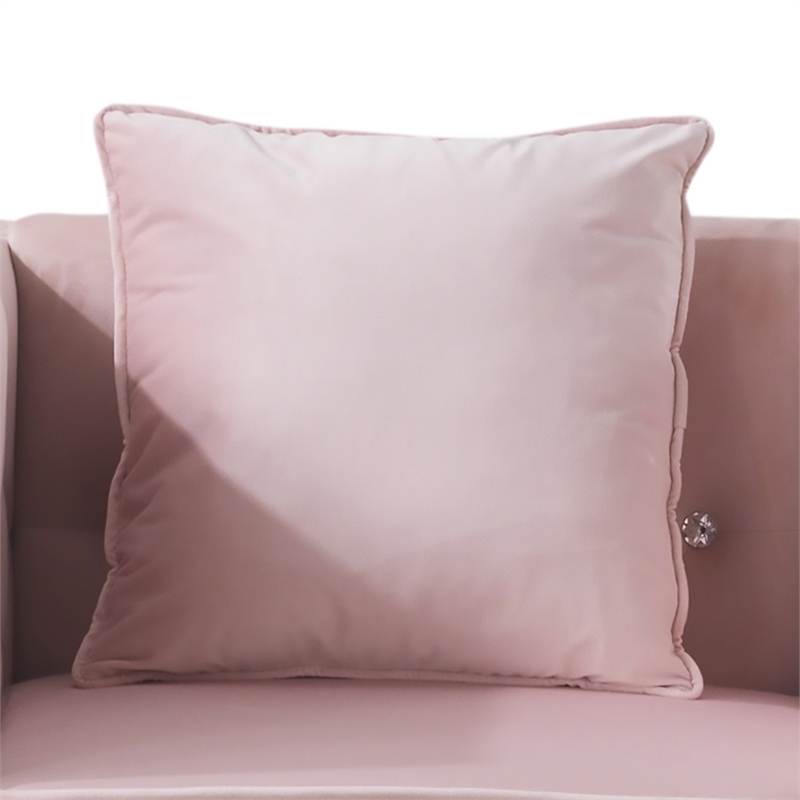 Glory Furniture Paige Velvet Chair in Pink