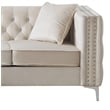 Glory Furniture Paige Velvet Chair in Ivory