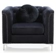 Glory Furniture Pompano Velvet Chair in Black