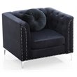 Glory Furniture Pompano Velvet Chair in Black