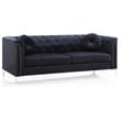 Glory Furniture Pompano Velvet Sofa in Black
