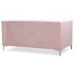 Glory Furniture Pompano Velvet Upholstered Loveseat in Pink