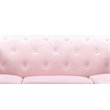 Glory Furniture Pompano Velvet Upholstered Sofa Chaise in Pink
