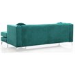 Glory Furniture Pompano Velvet Sofa Chaise in Green