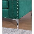 Glory Furniture Pompano Velvet Sofa Chaise in Green