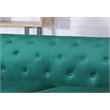 Glory Furniture Pompano Velvet Sofa Chaise in Green