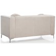 Glory Furniture Pompano Velvet Upholstered Loveseat in Ivory