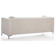 Glory Furniture Pompano Velvet Sofa in Ivory
