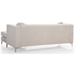 Glory Furniture Pompano Velvet Upholstered Sofa Chaise in Ivory