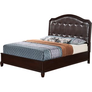 Glory Furniture Triton Queen Panel Bed in Cappuccino