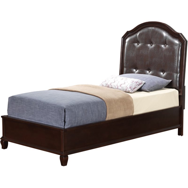Glory Furniture Triton Twin Panel Bed in Cappuccino