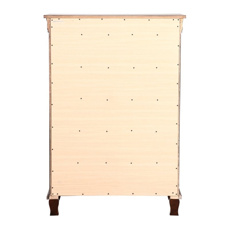 Glory Furniture Triton 6-Drawers Bedroom Chest in Cappuccino