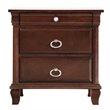Glory Furniture Triton 2 Drawer Nightstand in Cappuccino