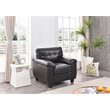 Glory Furniture Gallant Faux Leather Chair in Black