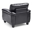 Glory Furniture Gallant Faux Leather Chair in Black
