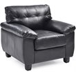 Glory Furniture Gallant Faux Leather Chair in Black