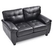 Glory Furniture Gallant Faux Leather Loveseat in Black