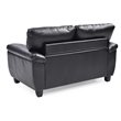 Glory Furniture Gallant Faux Leather Loveseat in Black